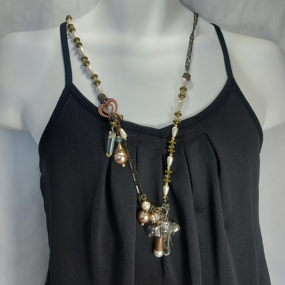 Treska Signed Beaded Boho Original Statement Necklace - Picture 1 of 5